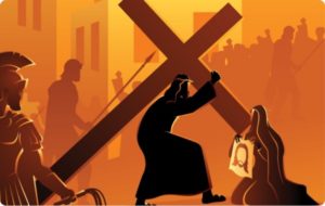 cuarto misterio doloroso jesus con la cruz a cuestas camino del calvario
